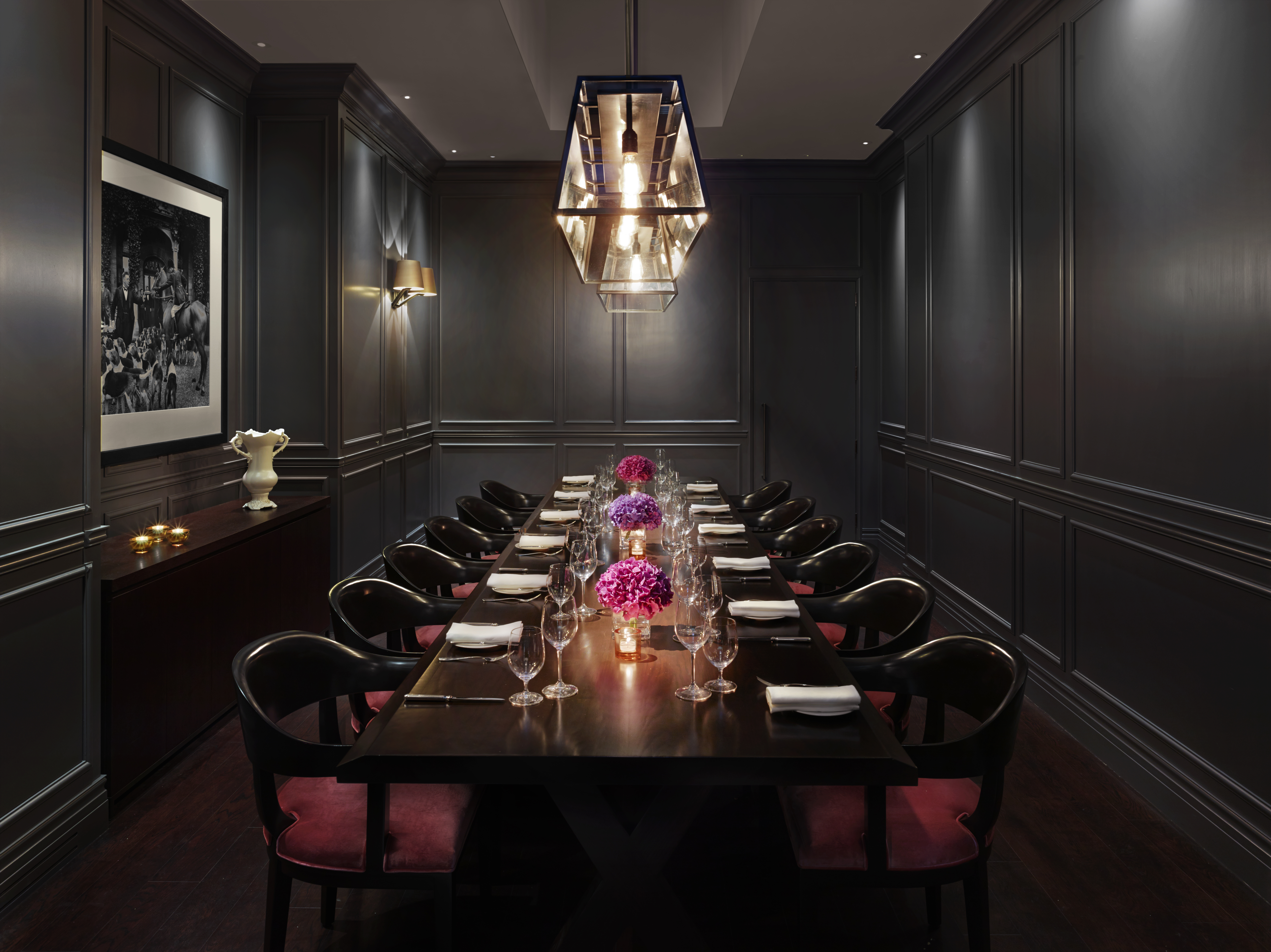 Located above Berners Tavern, our Private Dining Room can host intimate meals for up to 14 guests.